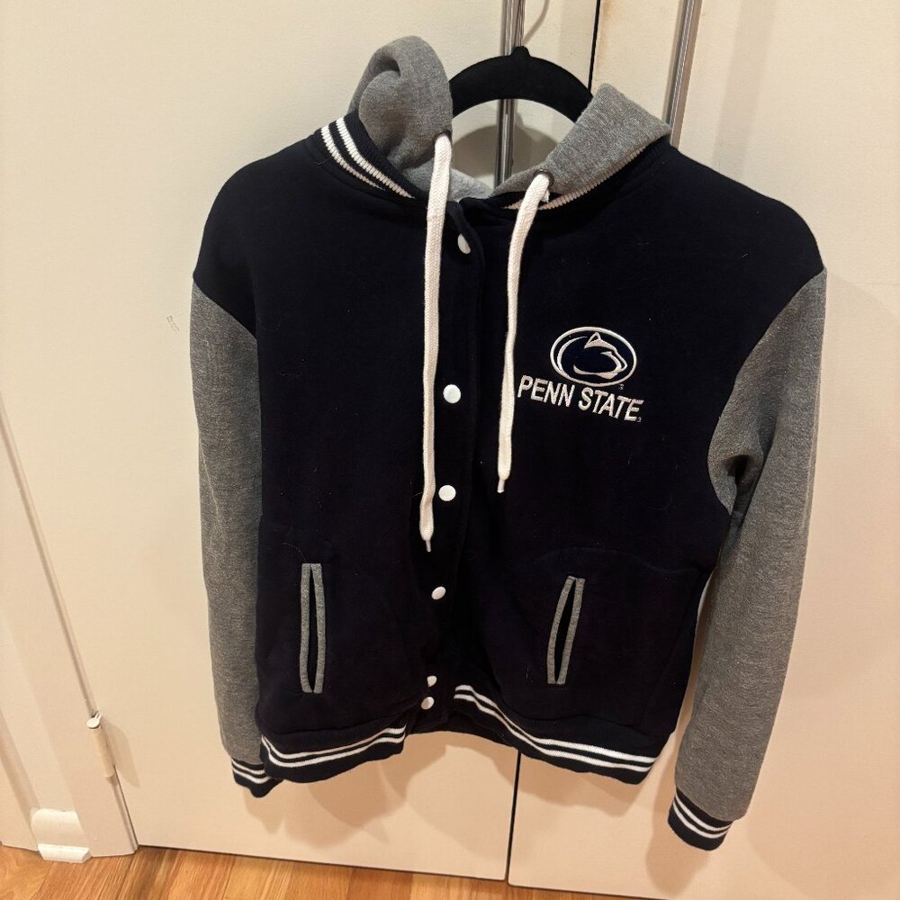 Penn State University Varsity Jacket-Style Sweatshirt, size L